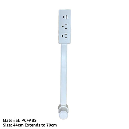 Electrical Outlet Extender Socket Extender 180-Degree Rotation USB-A USB-C and 2 AC Outlets Waterproof Connector Us Eu Plug